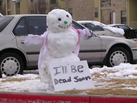 Poor snowman