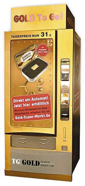 Gold bars vending machine <BR>德推出黃金販賣機(圖)