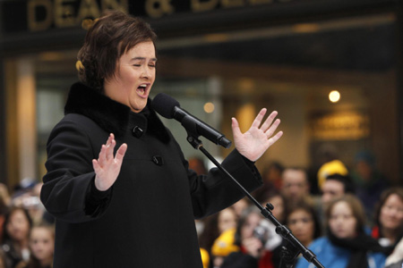 Susan Boyle performs on NBC's 