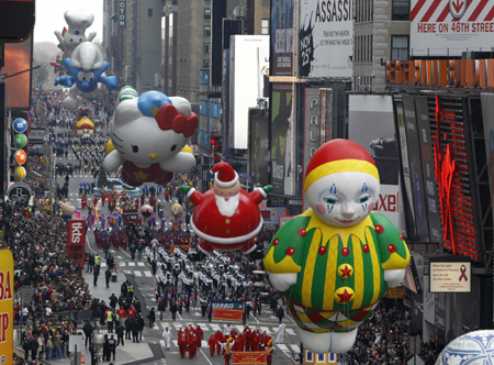 Macy's Thanksgiving day parade in New York